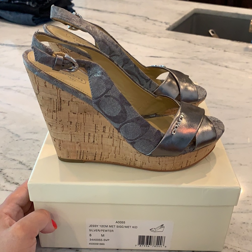 Coach Wedge Sandals Sz 8